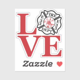Sticker Maltese FIRE LOVE avec numéro de station [FL9]