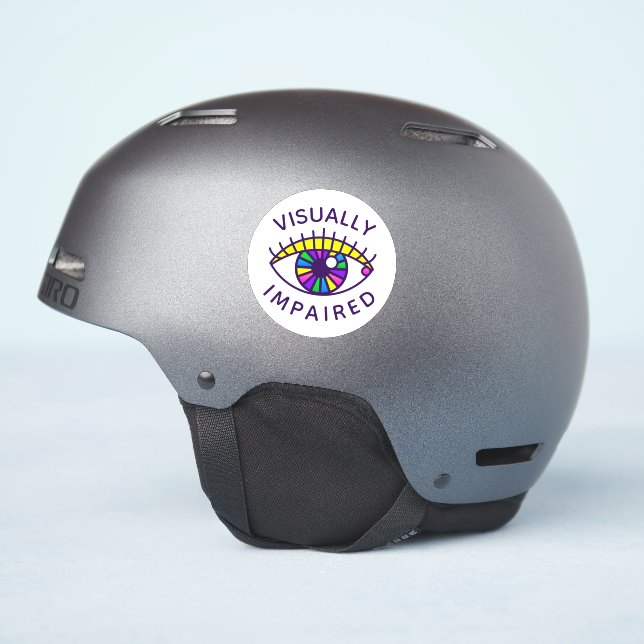 Sticker Malvoyants Faible Vision Perdre la conscience aveu (Côté casque)