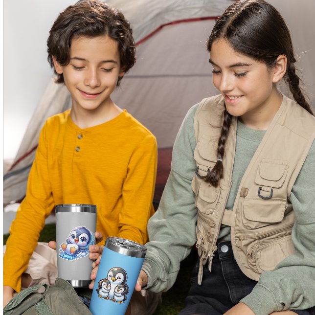 Sticker Mama Penguin et ses enfants (Créateur téléchargé)