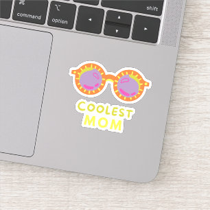 Sticker maman cool avec lunettes de soleil cool