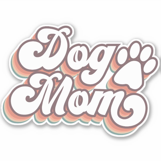 Sticker Maman de chien vintage (Devant)