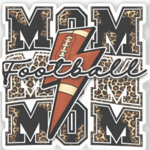 Sticker Maman de footballeur Éclair Léopard Rétro Sport