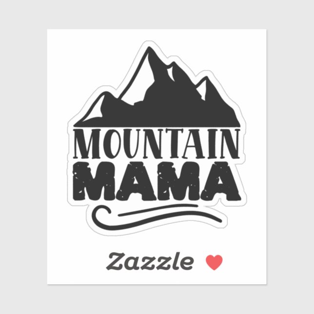 Sticker maman de montagne drôle (Feuille)