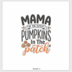 Sticker Maman du plus mignon Citrouilles Conception de che