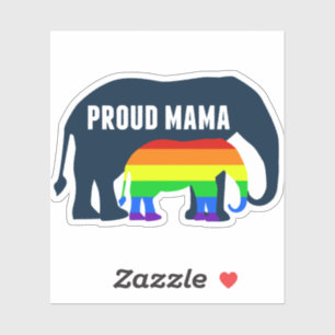 Sticker Maman gay pride Fier LGBT Mama Elephant