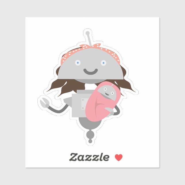 Sticker Maman Mia et bébé Mia (Feuille)