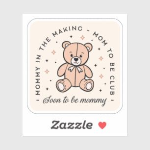 Sticker Maman pour être club maman cottagecore beige esthé