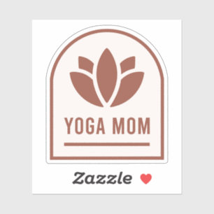 Sticker Maman yoga mère fleur de lotus esthétique boho