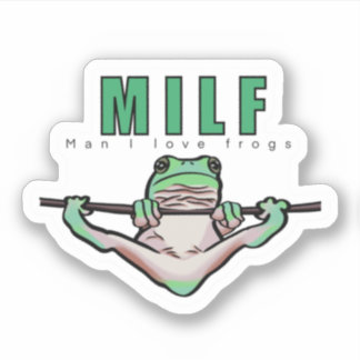 Sticker Man I Love Frogs (MILF)