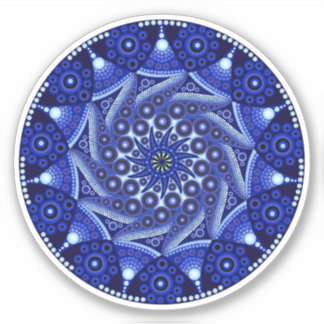 Sticker Mandala Birthstone Sapphire septembre