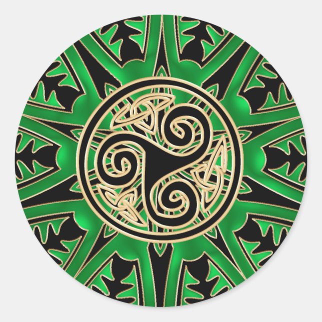 Sticker Mandala Celtic Vert (Devant)