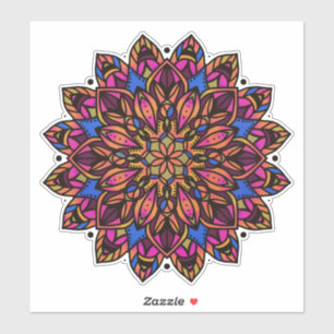 Sticker Mandala coloré