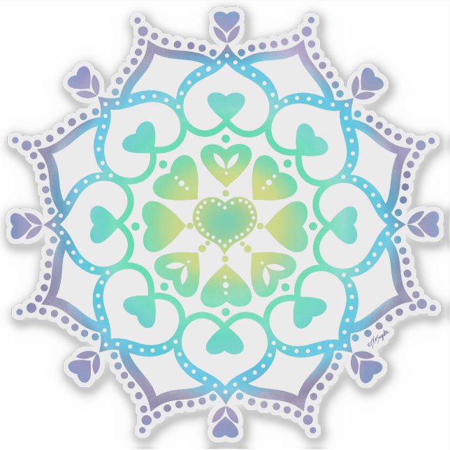 Sticker Mandala d'amour universel (Devant)
