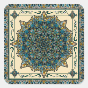 Sticker Mandala de cadre en verre