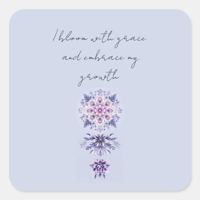 Sticker Mandala de Serenity en fleurs (Devant)