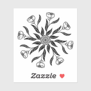 Sticker Mandala Fleur Géométrique