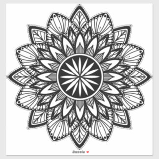 Sticker Mandala Flower | Mandala Sunflower