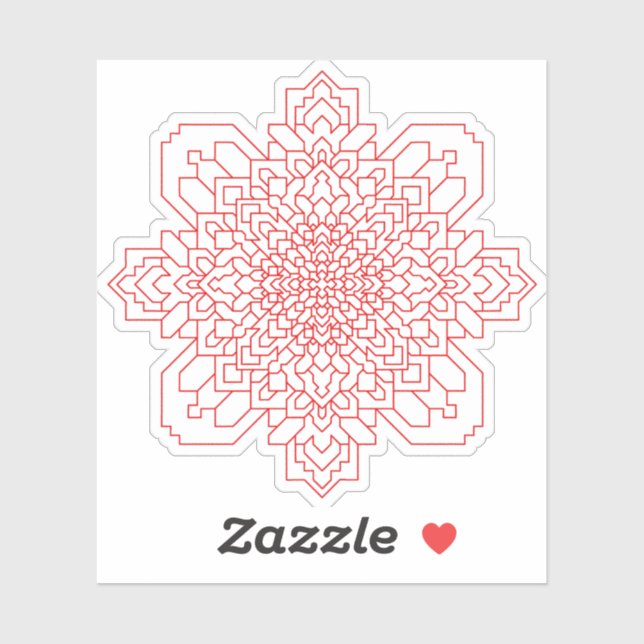 Sticker Mandala géométrique #11 (Feuille)