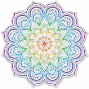 Sticker Mandala géométrique transparent