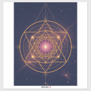 Sticker Mandala Lumineux de l'Harmonie Dorée