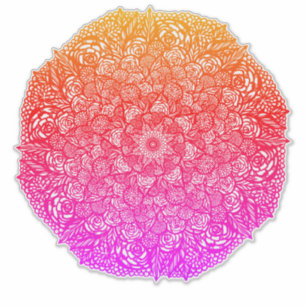 Sticker Mandala Nature Florale