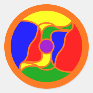 Sticker Mandala Optoskept rond