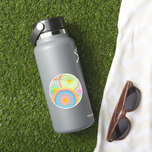 Sticker Mandala superposés Rose Bleu Jaune Menthe Violet