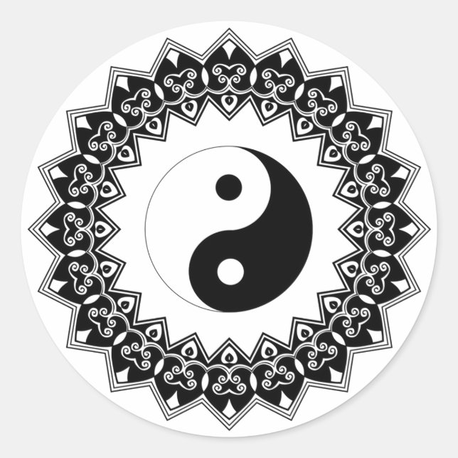 Sticker Mandala Yin Yang (Devant)