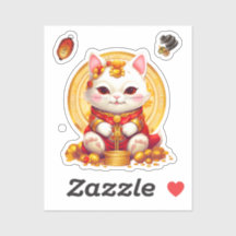 Maneki Neko Fortune Chat, Cat autocollant.