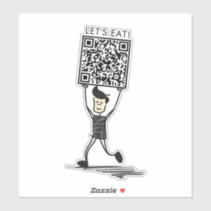 Sticker Mangeons du vinyle QR Code