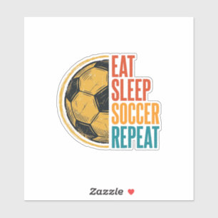 Sticker Manger Dormir Football Répéter Conception de Maill