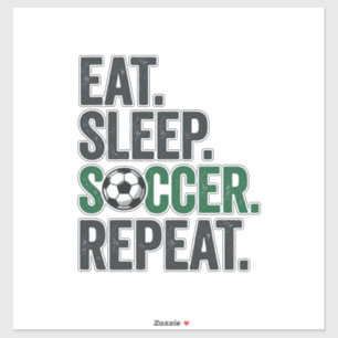 Sticker Manger Dormir Football Répéter Design T-Shirt Vint