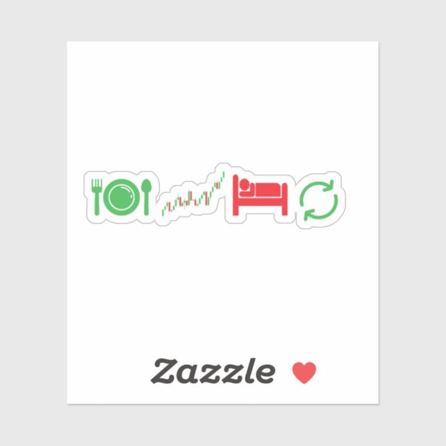 STICKER MANGER LE SOMMEIL COMMERCIAL RÉPÉTER (Feuille)