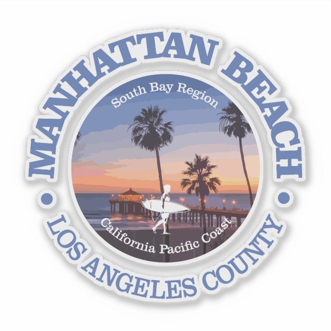 Sticker Manhattan Beach (C) (Devant)
