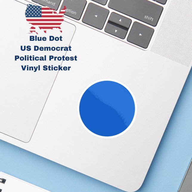 Sticker Manifestation anti-Trump du parti démocrate améric (Resist with this Blue Dot US Democrat political protest sticker.)