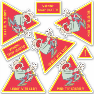 Sticker Manipulez avec l'avertissement de bande dessinée