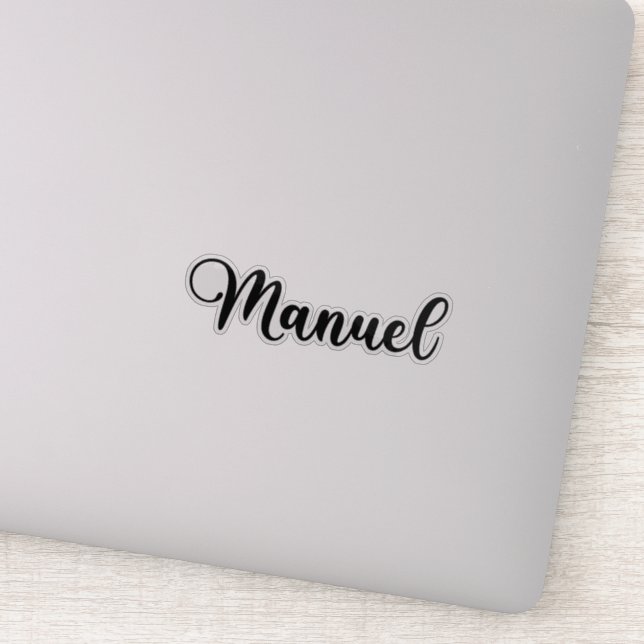 Sticker Manuel Nom - Calligraphie manuscrite (Détail)