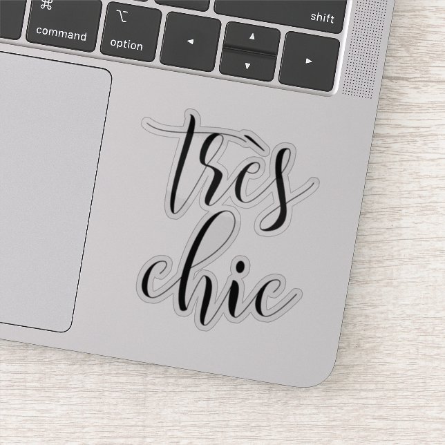 Sticker Manuscrit Girly de motivation chic de "Tres" (Détail)