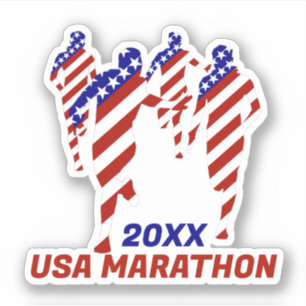 STICKER MARATHON / RELAIS PATRIOTIQUE USA