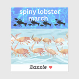 Sticker Marche de la langouste épineuse