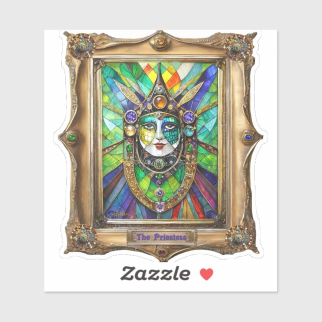 Sticker Mardi Gras Realm Portraits - La Prêtre (Feuille)