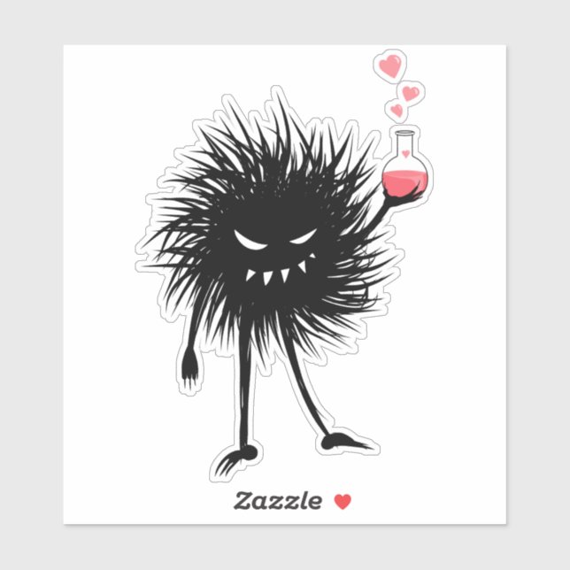 Sticker Mare diabolique caractère amour chimie Saint Valen (Feuille)
