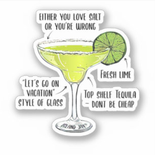 Sticker Margarita Concoction Stemless Soit Vous Aimez Le S