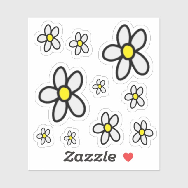 Sticker Marguerites (Feuille)