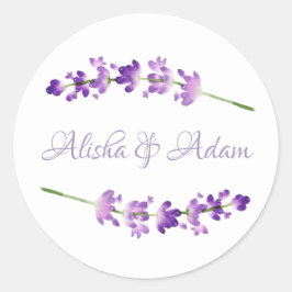 Sticker mariage Aquarelle Lavender