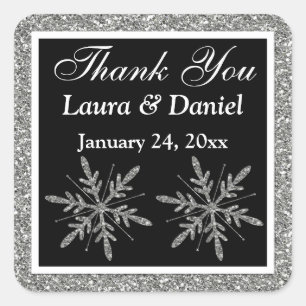 Sticker Mariage Black, Parties scintillant Snowfla