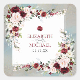 Sticker Mariage bleu-bordeaux bleu foncé