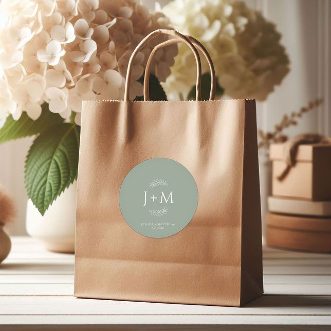 Sticker Mariage Boho Floral Sage Green (Créateur téléchargé)