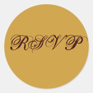 Sticker Mariage Brown or RSVP
