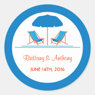 Sticker Mariage Chaise de plage